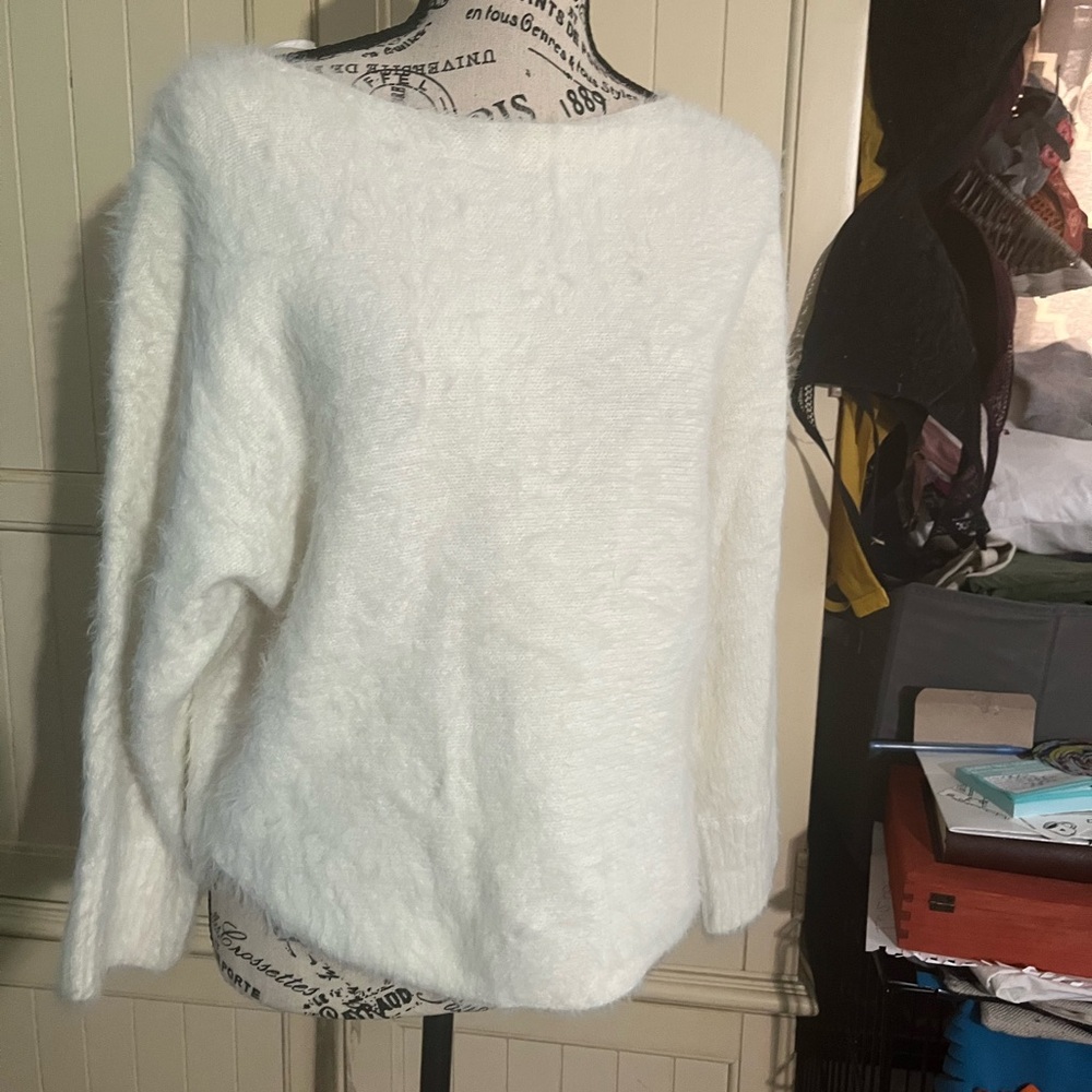 Gap x Homespun Knitwear Cream Mohair Sweater